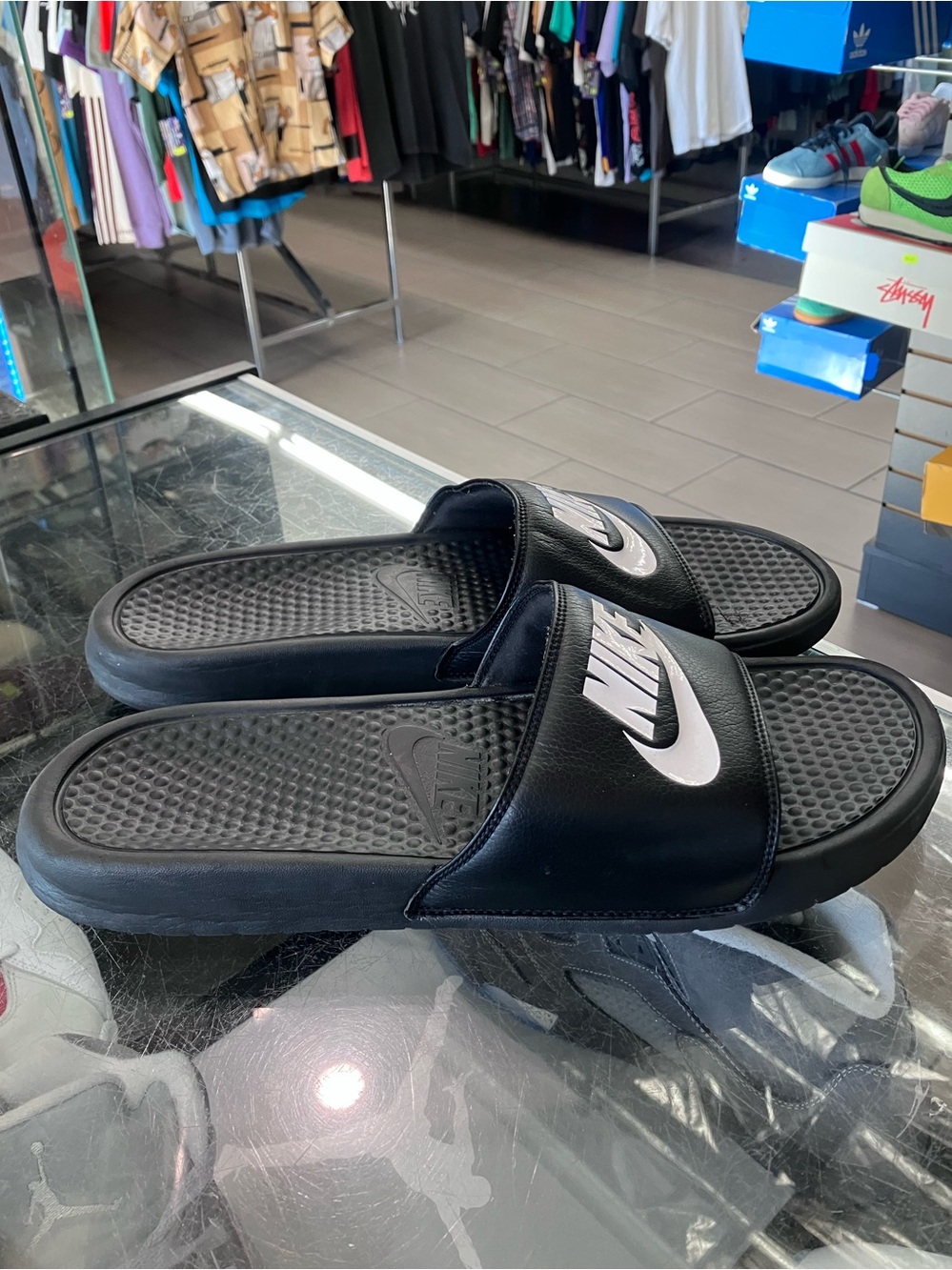 Nike Benassi Jdi Black White Size 13